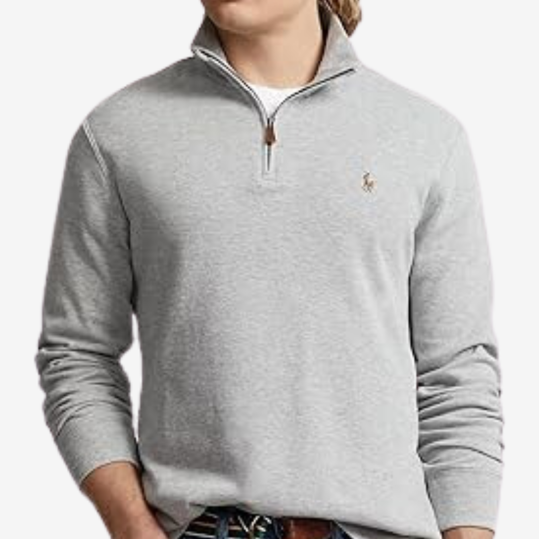 Suéter Ralph Lauren Quarter Zip "Andover Heather"