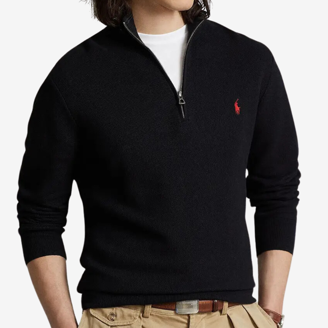 Suéter Ralph Lauren Quarter Zip "Black"