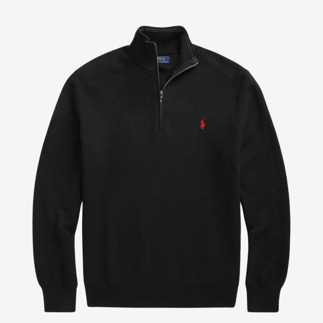 Suéter Ralph Lauren Quarter Zip "Black"