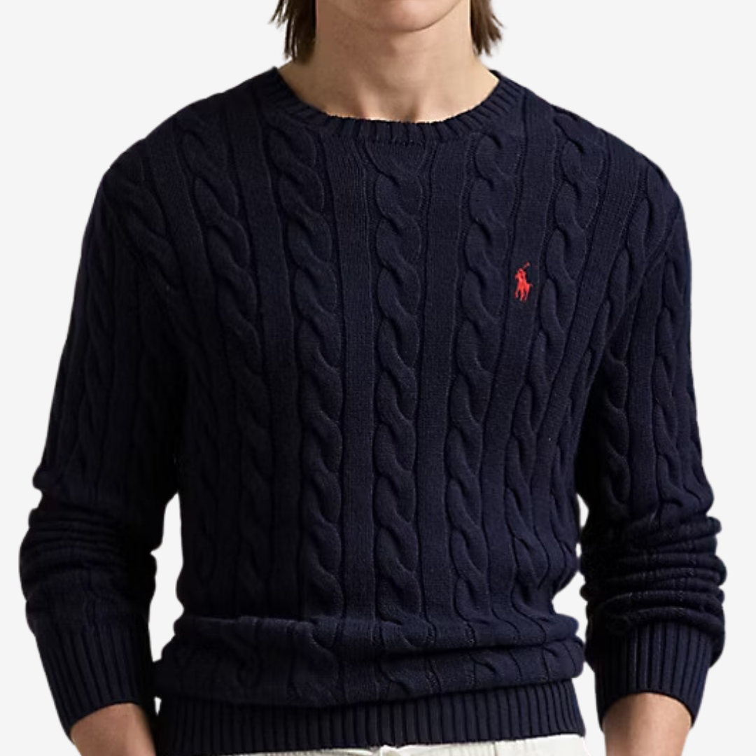Suéter Cable-Knit Ralph Lauren "Hunter Navy"