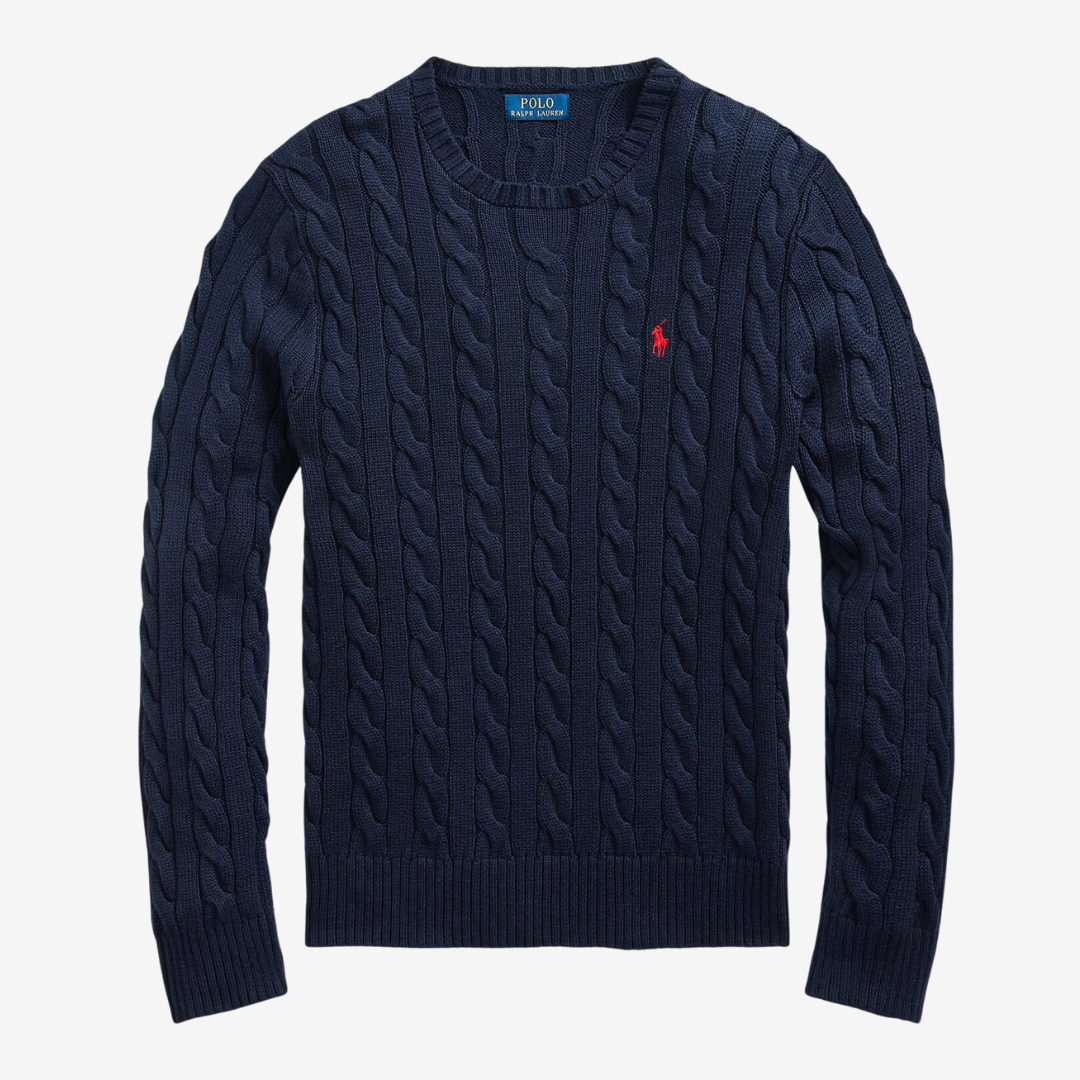 Suéter Cable-Knit Ralph Lauren "Hunter Navy"