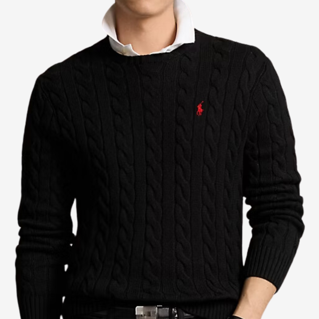 Suéter Cable-Knit Ralph Lauren "Black"