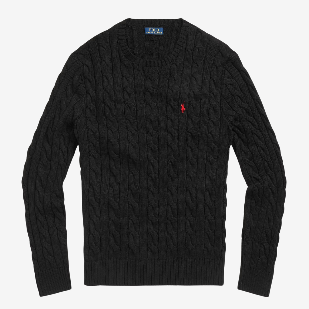 Suéter Cable-Knit Ralph Lauren "Black"