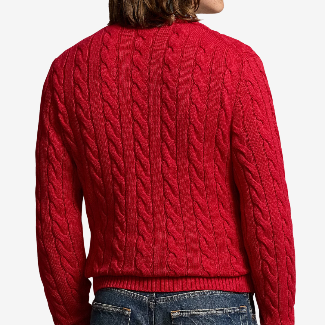 Suéter Cable-Knit Ralph Lauren "Park Avenue Red"
