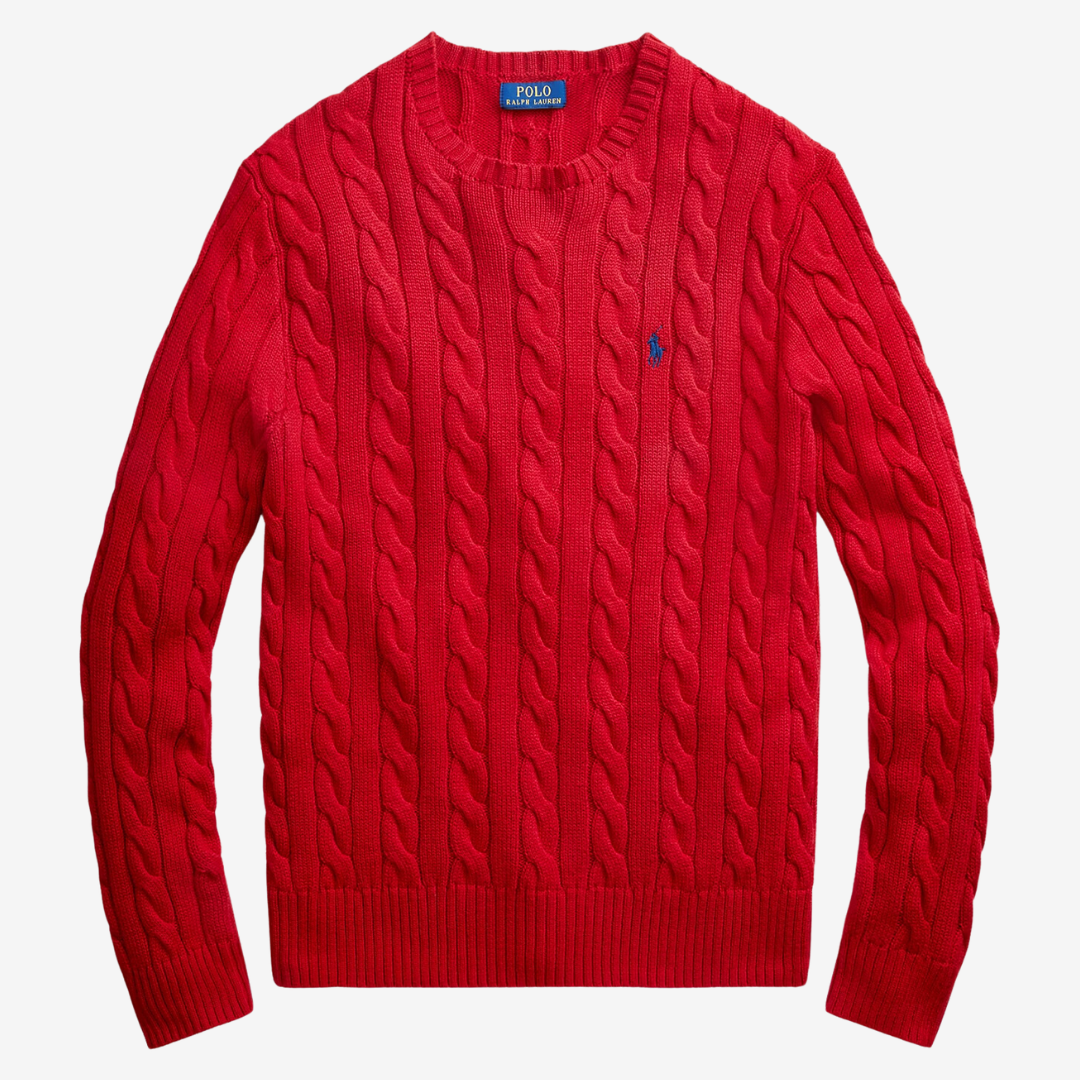 Suéter Cable-Knit Ralph Lauren "Park Avenue Red"