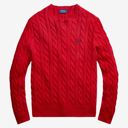 Suéter Cable-Knit Ralph Lauren "Park Avenue Red"